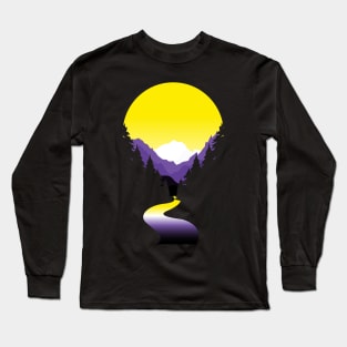 Non binary Pride Sunset Long Sleeve T-Shirt